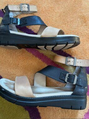 Jambu Cape May Black & Tan Sandals